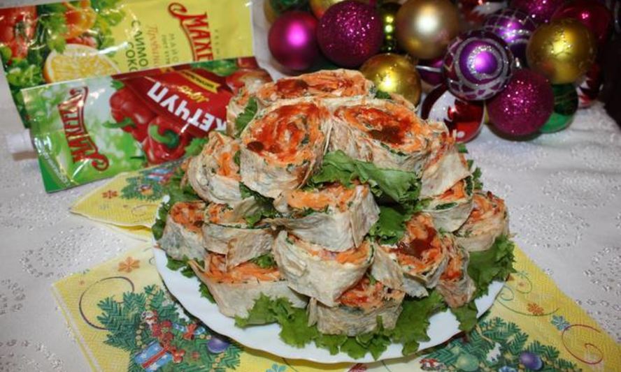 Рецепт рулетов с морковью по-корейски