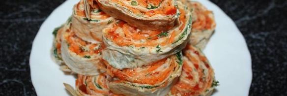 рулеты с морковью по-корейски