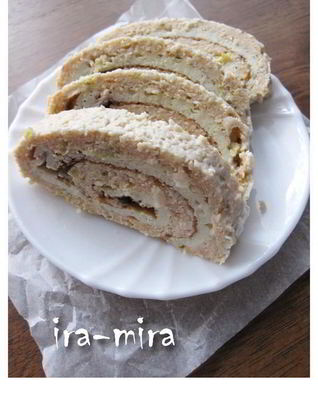 Рыбный рулет с омлетом