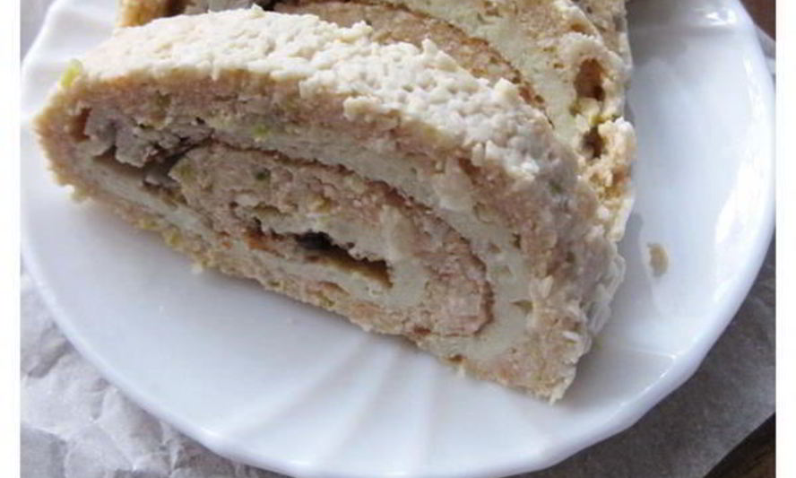 Рецепт рыбного рулета с омлетом