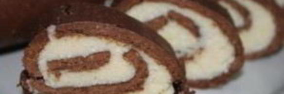 шоколадный рулет из печенья