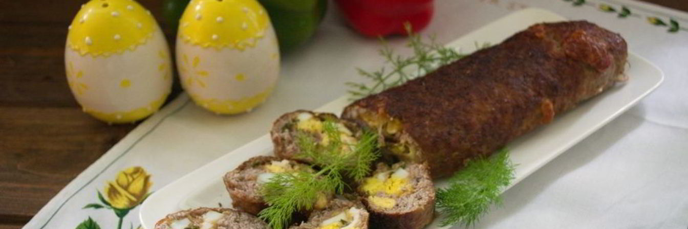 Сырно-мясной рулет