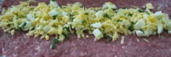 сырно-мясной рулет