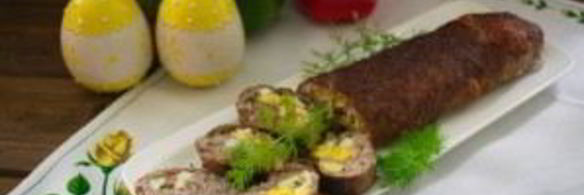 сырно-мясной рулет