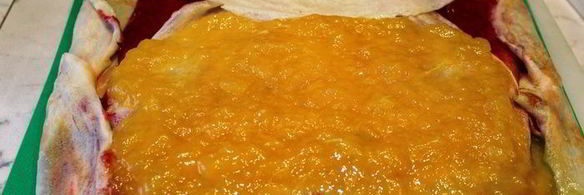 яркий фруктово-блинный рулет с рикоттой нежность