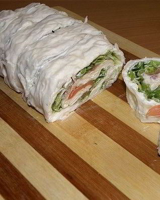 Семга в лаваше