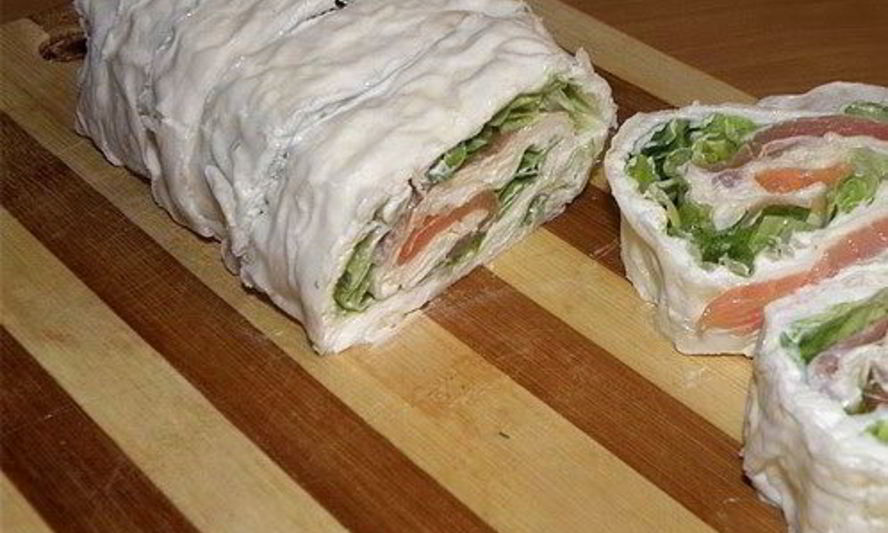 Рецепт семги в лаваше