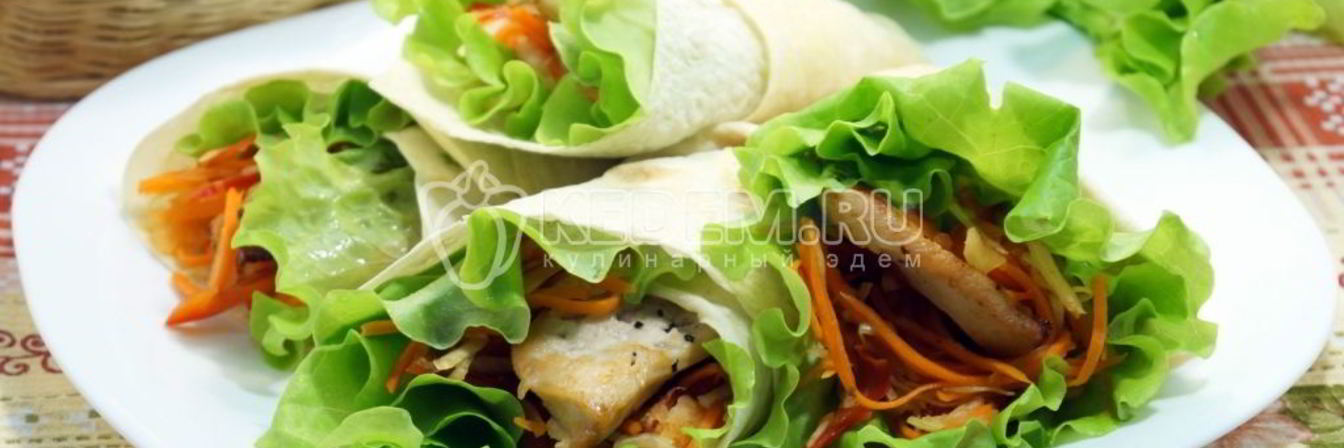 Домашняя шаурма с курицей