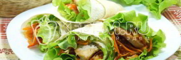 домашняя шаурма с курицей