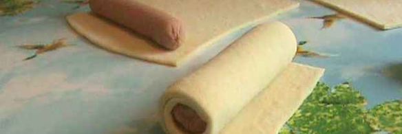 сосиски в дрожжевом тесте