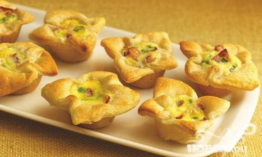 Рецепт пикантных тарталеток с творожной начинкой