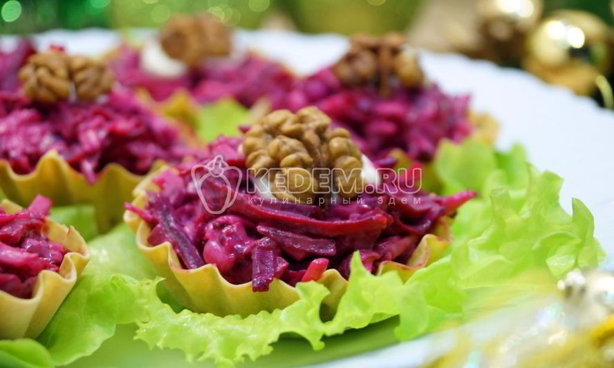 Рецепт свеклы с сыром в тарталетках