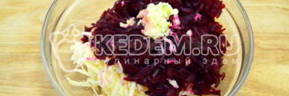 свекла с сыром в тарталетках