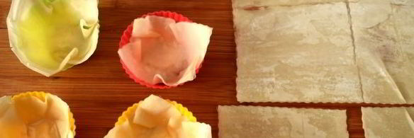 тарталетки из теста фило с салатом