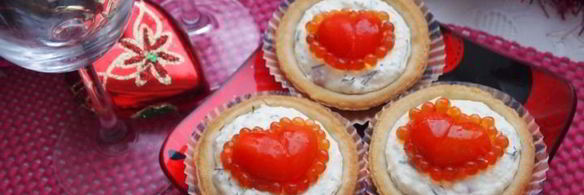 тарталетки красное сердце