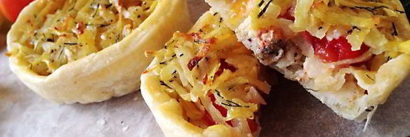 тарталетки пикничок с курицей и овощами