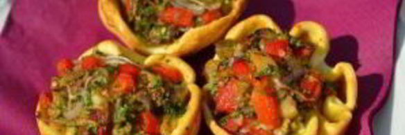 тарталетки с баклажанами