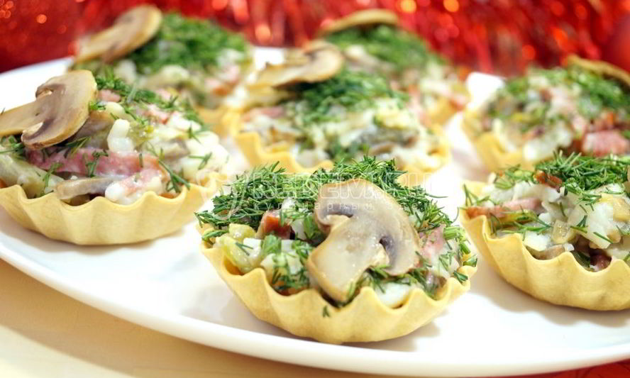 Рецепт тарталеток с грибами праздничные