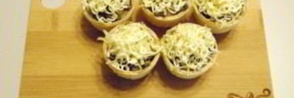 тарталетки с грибами