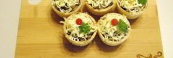 тарталетки с грибами