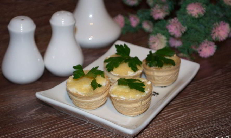 Рецепт тарталеток с икрой и сливочным сыром