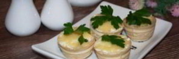 тарталетки с икрой и сливочным сыром