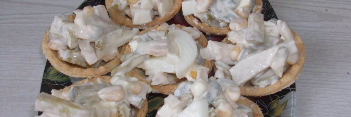 Тарталетки с кальмарами