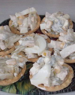 Тарталетки с кальмарами