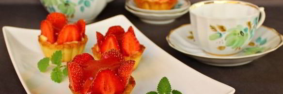 тарталетки с клубникой