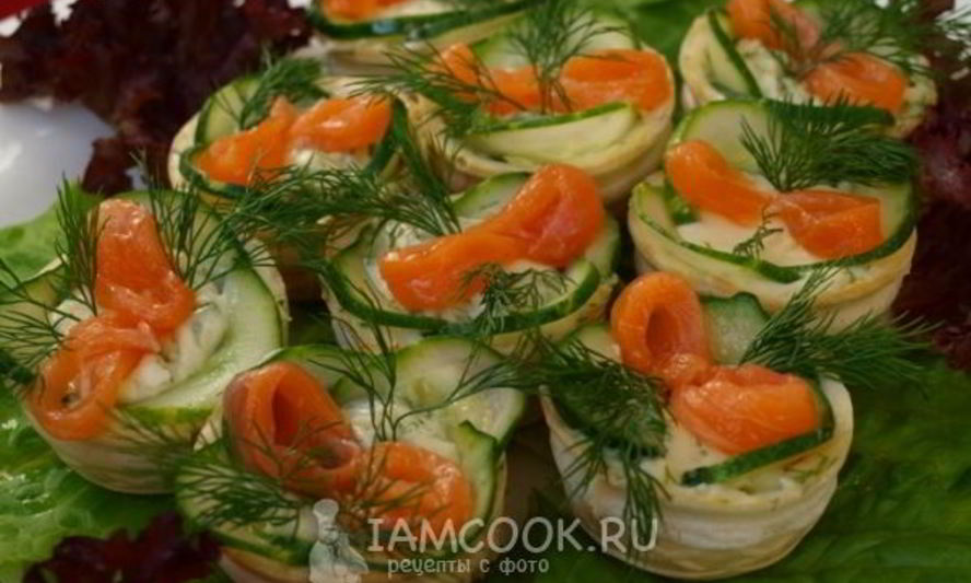 Рецепт тарталеток с красного рыбого