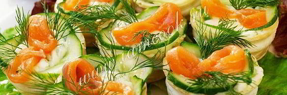 тарталетки с красной рыбой