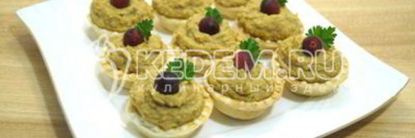 тарталетки с паштетом из фасоли