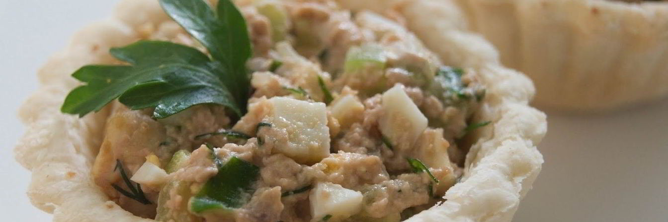 Тарталетки с печенью минтая