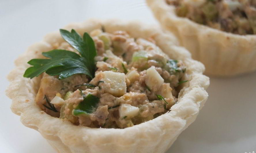 Рецепт тарталеток с печенью минтая