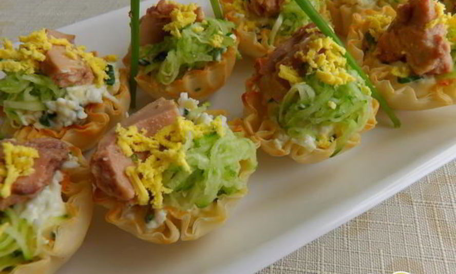 Рецепт тарталеток с печенью трески