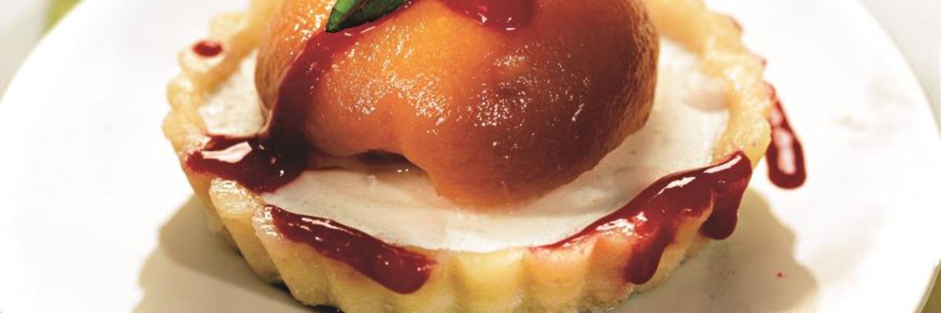 Тарталетки с персиками