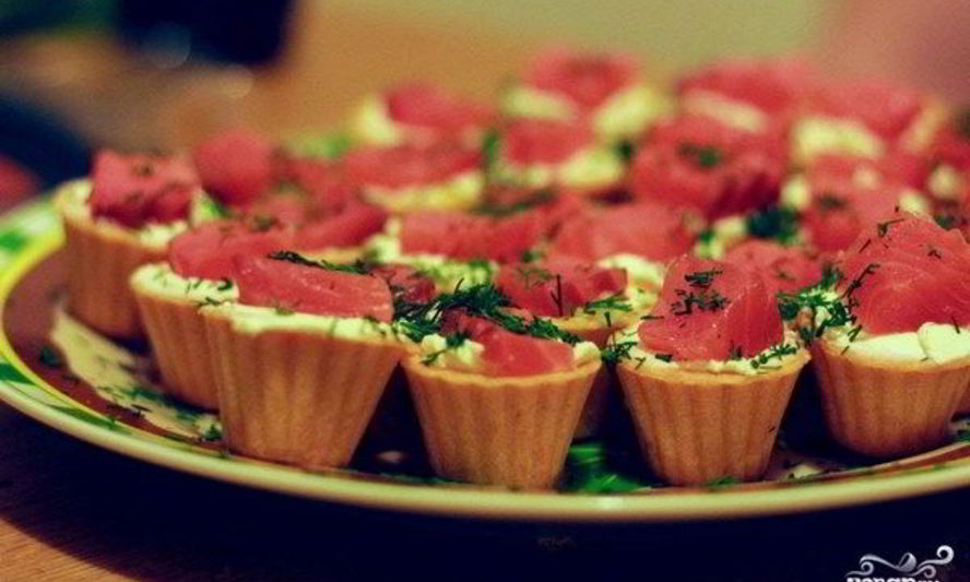 Рецепт тарталеток с рыбной начинкой