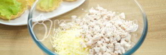 тарталетки с салатом мандариновый рай