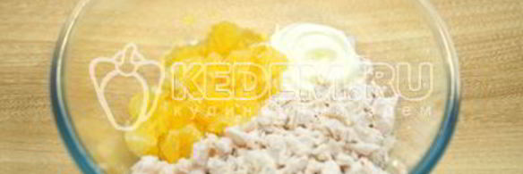 тарталетки с салатом мандариновый рай