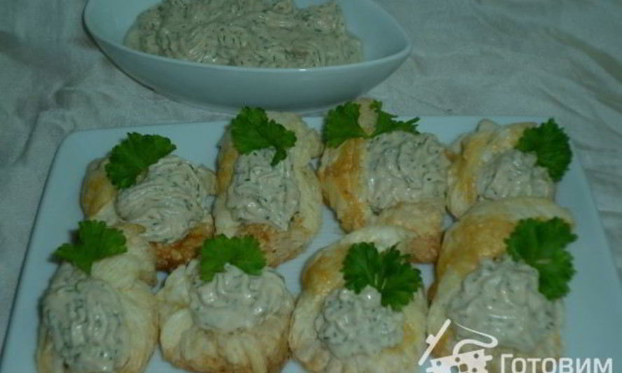 Рецепт тарталеток с тунцово-яичным паштетом