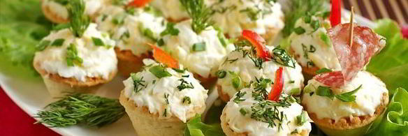 тарталетки с яичным салатом