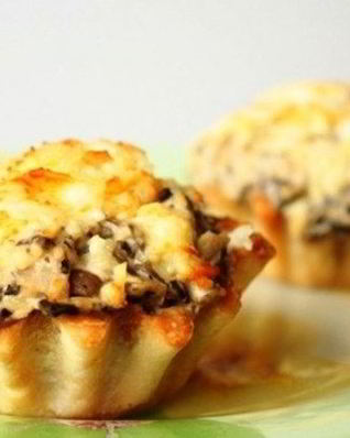 Тарталетки запеченные с сыром