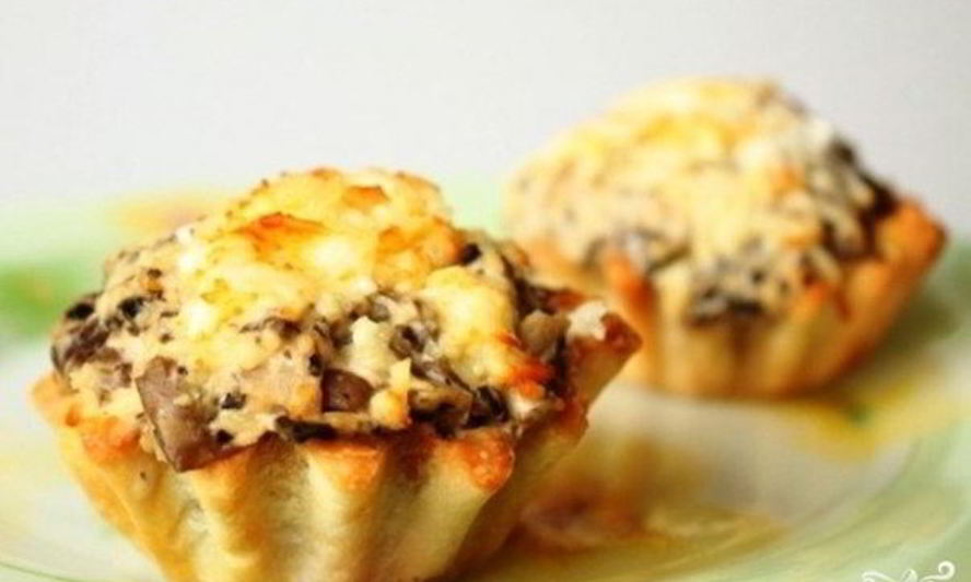 Рецепт тарталеток запеченных с сыром