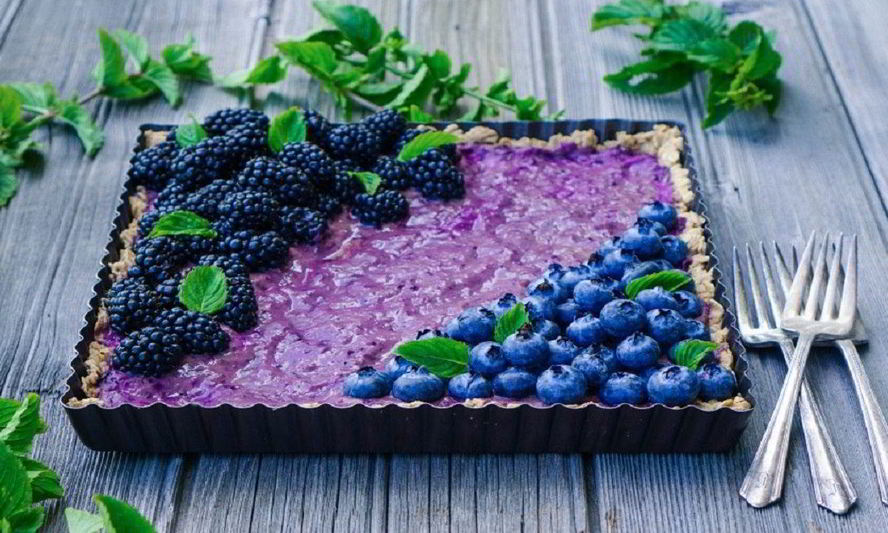 Рецепт черничного тарта с мятой