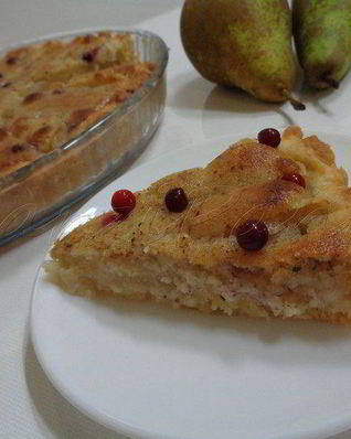 Грушевый тарт под миндально-ванильным кремом