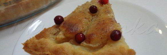 грушевый тарт под миндально-ванильным кремом