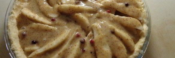 грушевый тарт под миндально-ванильным кремом