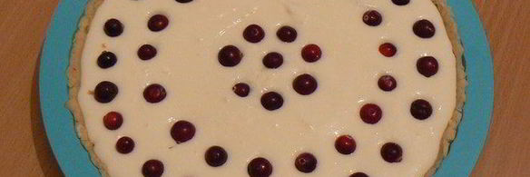 клюквенный тарт с творожным сыром