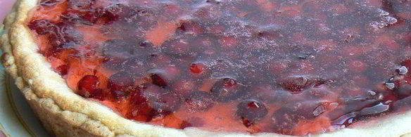 клюквенный тарт с творожным сыром