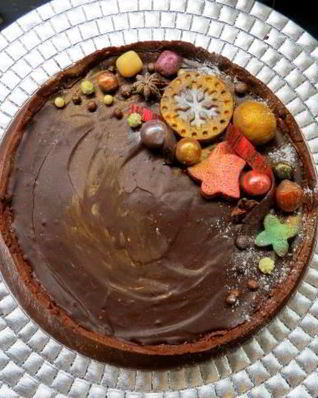 Шоколадно-каштановый тарт